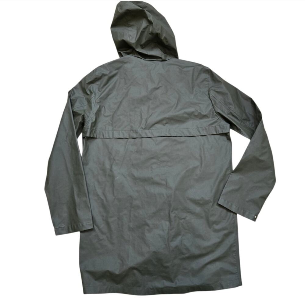 Samsoe Samsoe mens medium Steely raincoat jacket full zip dark green - Picture 2 of 12